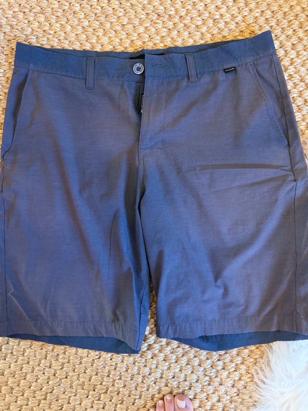 Travis Mathew Men's Navy Blue Flat Front Performance Shorts